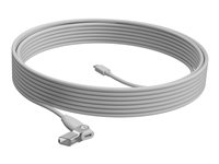 Logitech Rally Mic Pod Extension Cable - Forlængerkabel til mikrofon - 10 m - plenum - for Rally Mic Pod; Rally Bar, Bar Mini, Plus; Room Solution Large 952-000047