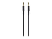 Belkin AUX Cable - Audiokabel - mini-phone stereo 3.5 mm han til mini-phone stereo 3.5 mm han - 1 m - dobbelt afskærmet F3Y117BT1M