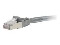 C2G Cat6a Booted Shielded (STP) Network Patch Cable - Patchkabel - RJ-45 (han) til RJ-45 (han) - 15 m - STP - CAT 6a - formet, knastfri, strenget - grå 89923