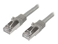 StarTech.com 1m CAT6 Ethernet Cable, 10 Gigabit Shielded Snagless RJ45 100W PoE Patch Cord, CAT 6 10GbE SFTP Network Cable w/Strain Relief, Grey, Fluke Tested/Wiring is UL Certified/TIA - Category 6 - 26AWG (N6SPAT1MGR) - Patchkabel - RJ-45 (han) til RJ-45 (han) - 1 m - SFTP - CAT 6 - formet, knastfri - grå N6SPAT1MGR