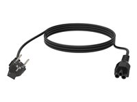 Vision - Strømkabel - IEC 60320 C5 til power CEE 7/7 (P) - 250 V - 16 A - 3 m - strenget - sort TC 3MEUCVLF/BL