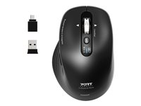 PORT Connect Professional BUSINESS - Mus - genopladelig - optisk - 6 knapper - trådløs - 2.4 GHz, Bluetooth - trådløs modtager (USB) 910202