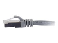 C2G Cat6a Booted Shielded (STP) Network Patch Cable - Patchkabel - RJ-45 (han) til RJ-45 (han) - 15 m - STP - CAT 6a - formet, knastfri, strenget - grå 89923