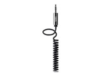Belkin MIXIT Coiled Cable - Audiokabel - mini-phone stereo 3.5 mm han til mini-phone stereo 3.5 mm han - 1.8 m - sort AV10126CW06-BLK