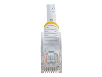 StarTech.com 0.5m White Cat5e / Cat 5 Snagless Ethernet Patch Cable 0.5 m - Patchkabel - RJ-45 (han) til RJ-45 (han) - 50 cm - UTP - CAT 5e - strenget, knastfri - hvid 45PAT50CMWH