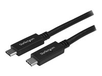 StarTech.com USB C to UCB C Cable - 3 ft / 1m - M/M - USB 3.0 (5Gbps) - USB C Charging Cable - USB Type C Cable - USB-C to USB-C Cable (USB315CC1M) - USB-kabel - 24 pin USB-C (han) lige til 24 pin USB-C (han) lige - USB 3.1 Gen 2 / Thunderbolt 3 / DisplayPort 1.2 - 1 m - 4K support - sort - for P/N: KITBXDOCKPEU, KITBXDOCKPNA, KITBXDOCKPUK, SV211HDUC, SV221HUC4K USB315CC1M