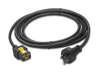 APC - Strømkabel - IEC 60320 C19 til AS/NZS 3112 (han) - AC 240 V - 15 A - 3 m - sort - Australien - for P/N: SMT2200I-AR, SMT2200R2I-AR, SMT3000I-AR, SMT3000R2I-AR, SMX3000HVTUS, SRT10RMXLIX806 AP8754