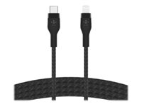 Belkin BOOST CHARGE - Lightning-kabel - 24 pin USB-C han til Lightning han - 1 m - sort CAA011BT1MBK