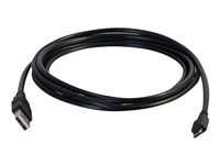 C2G 9.8ft USB to Micro B Cable - USB A to Micro USB Cable - USB 2.0 - M/M - USB-kabel - USB (han) til Micro-USB Type B (han) - 3 m - sort 27366