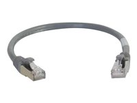 C2G Cat6a Booted Shielded (STP) Network Patch Cable - Patchkabel - RJ-45 (han) til RJ-45 (han) - 3 m - STP - CAT 6a - formet, knastfri, strenget - grå 89904