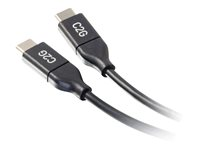 C2G 3ft USB C Cable - USB C to USB C Cable - USB C 2.0 5A - 480 Mbps - M/M - USB-kabel - 24 pin USB-C (han) omvendelig til 24 pin USB-C (han) omvendelig - USB 2.0 - 30 V - 5 A - 91.4 cm - sort 28827