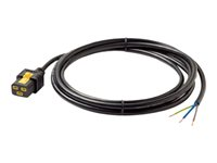 APC - Strømkabel - IEC 60320 C19 til hardwire 3-wire - AC 240 V - 16 A - 3 m - sort - for P/N: SMT2200I-AR, SMT2200R2I-AR, SMT3000I-AR, SMT3000R2I-AR, SRT1500XLI, SRT2200XLI-KR AP8759