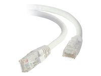 C2G Cat5e Booted Unshielded (UTP) Network Patch Cable - Patchkabel - RJ-45 (han) til RJ-45 (han) - 2 m - UTP - CAT 5e - formet, knastfri, strenget - hvid 83263