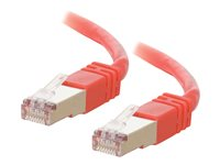 C2G Cat5e Booted Shielded (STP) Network Patch Cable - Patchkabel - RJ-45 (han) til RJ-45 (han) - 10 m - STP - CAT 5e - formet - rød 83800