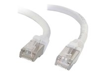 C2G Cat6a Booted Shielded (STP) Network Patch Cable - Patchkabel - RJ-45 (han) til RJ-45 (han) - 1.5 m - STP - CAT 6a - formet, knastfri, strenget - hvid 89936