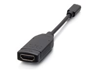 C2G Universal HDMI Dongle Adapter Ring Micro HDMI Adapter with Antimicrobial Protection Technology - HDMI adapter - HDMI hun til 19 pin micro HDMI Type D han - sort - formet, 4K30 Hz support, 1080p support C2G30048
