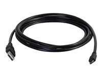 C2G USB 2.0 A to Micro B Cable - USB-kabel - USB (han) til Micro-USB Type B (han) - USB 2.0 - 4 m - sort 87395