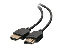C2G 1ft 4K HDMI Cable - Ultra Flexible Cable with Low Profile Connectors - HDMI-kabel - HDMI han til HDMI han - 30.5 cm - dobbelt afskærmet - sort 41361