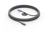 Logitech - USB-kabel - 24 pin USB-C (han) til 24 pin USB-C (han) - USB 3.1 Gen 2 - 5 m - for MeetUp 2 952-000195