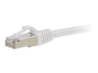 C2G Cat5e Booted Shielded (STP) Network Patch Cable - Patchkabel - RJ-45 (han) til RJ-45 (han) - 10 m - STP - CAT 5e - formet - hvid 83886