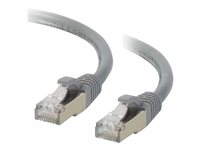 C2G Cat6a Booted Shielded (STP) Network Patch Cable - Patchkabel - RJ-45 (han) til RJ-45 (han) - 3 m - STP - CAT 6a - formet, knastfri, strenget - grå 89904