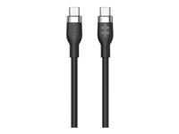 HyperJuice - USB-kabel - 24 pin USB-C (han) til 24 pin USB-C (han) - USB 2.0 - 1.5 m - USB Power Delivery (60W), forlænget strømrækkevidde (EPR) - sort HJ4011BKGL