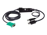 Eaton Tripp Lite Series VGA to DisplayPort and USB-A Adapter Cable Kit for Tripp Lite B020-U and B022-U KVM, 6 ft. (1.8m) - Adapterkabel - USB, DisplayPort (han) til HD-15 (VGA) (han) - DisplayPort 1.1 - 1.8 m - 1080p support - sort P778-006-DP