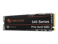 Seagate FireCuda 540 ZP2000GM3A004 - SSD - krypteret - 2 TB - intern - M.2 2280 (dobbeltsidet) - PCI Express 5.0 x4 (NVMe) - Self-Encrypting Drive (SED), TCG Opal Encryption 2.01 - med 3 års Seagate Rescue Data Recovery ZP2000GM3A004