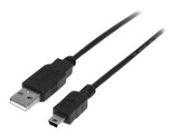 StarTech.com 0.5m Mini USB 2.0 Cable A to Mini B M/M - USB-kabel - USB (han) til mini-USB type B (han) - USB 2.0 - 50 cm - sort USB2HABM50CM