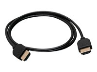 C2G 10ft HDMI Cable with Low Profile Connectors - Flexible - Std Speed - Standard - HDMI-kabel - HDMI han til HDMI han - 3 m - dobbelt afskærmet - sort C2G41398