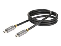 StarTech.com 3ft (1m) USB4 Cable, USB-IF Certified USB-C Cable, 40 Gbps, USB Type-C Data Transfer Cable, 100W Power Delivery, 8K 60Hz, Compatible w/Thunderbolt 4/3/USB 3.2 - USB C to C cable (CC1M-40G-USB-CABLE) - USB-kabel - 24 pin USB-C (han) til 24 pin USB-C (han) - USB 2.0 / USB 3.1 / USB 3.2 / USB4 / Thunderbolt 3 / Thunderbolt 4 - 1 m - op til 40 Gbps datatransferhastighed, USB Power Delivery (100 W), 4K support, 8K support - sort CC1M-40G-USB-CABLE