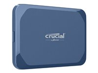 Crucial X10 - SSD - krypteret - 4 TB - ekstern (bærbar) - USB 3.2 Gen 2x2 (USB-C stikforbindelse) - 256-bit AES - mat blå CT4000X10SSD9