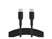 Belkin BoostCharge - USB-kabel - 24 pin USB-C (han) til 24 pin USB-C (han) - 2 m - sort CAB003BT2MBK