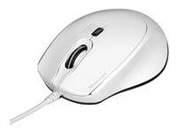 PORT Connect SILENT - Mus - optisk - 3 knapper - kablet - USB, USB-C - hvid 900712