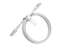 OtterBox Premium - USB-kabel - 24 pin USB-C (han) til 24 pin USB-C (han) - USB 2.0 - 3 A - 2 m - Power Delivery support - skyet himmel-hvid 78-52681