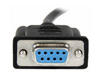 StarTech.com 1m Black DB9 RS232 Serial Null Modem Cable F/F - DB9 Female to Female - 9 pin RS232 Null Modem Cable - 1 meter, Black - Nulmodem-kabel - DB-9 (hun) til DB-9 (hun) - 1 m - formet, tommelskruer - sort - for P/N: PCI2S5502, PEX4S953, PEX4S953LP SCNM9FF1MBK